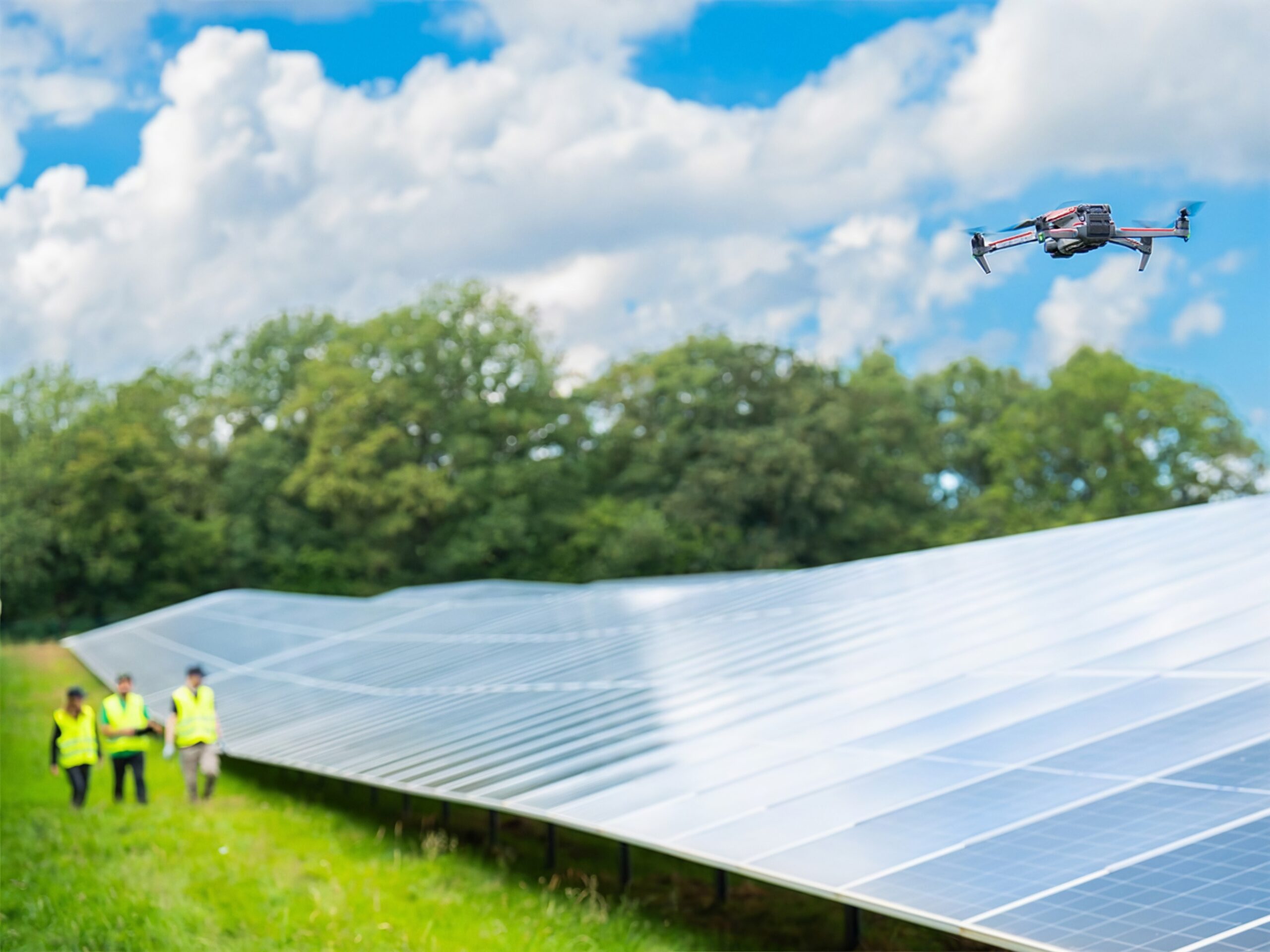 Droni, satelliti e sensori per la gestione della vegetazione nel fotovoltaico.