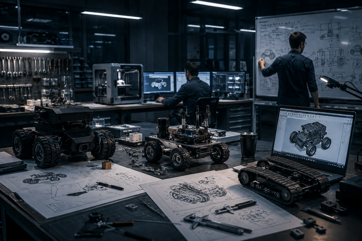 We extend world-leading robotic platforms with custom hardware and software modules. PoC development, autonomous docking stations, and 24/7 operations.